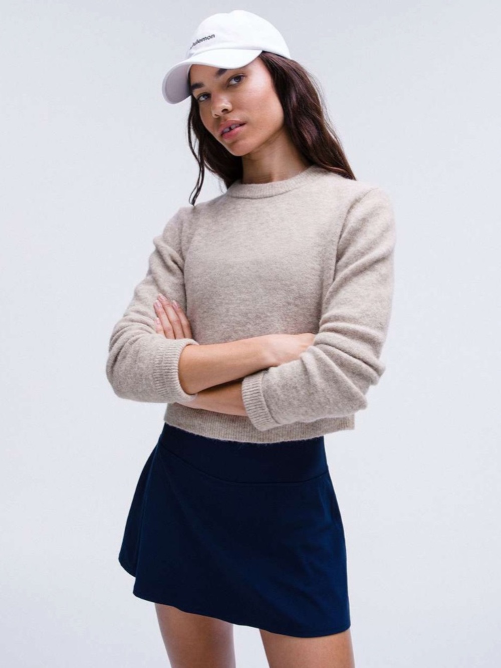 Lululemon Alpaca Wool-Blend Cropped Sweater
Heathered Crepe